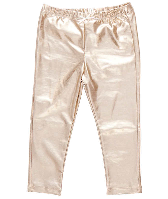 Light Gold Lame Leggings