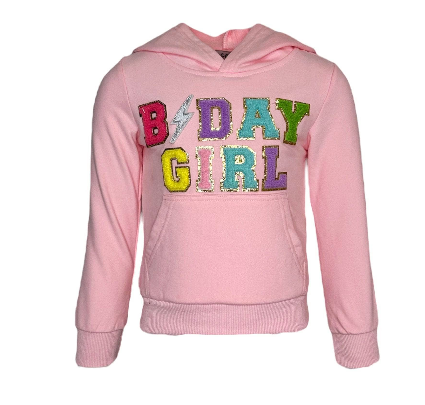 Pink Birthday Girl Hoodie