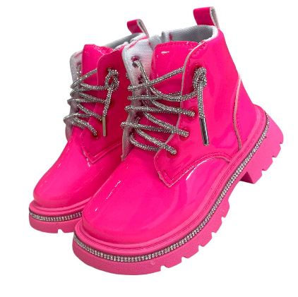 Hot Pink Crystal Boots