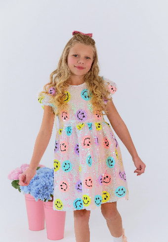 Rainbow Emoji Sequin Dress