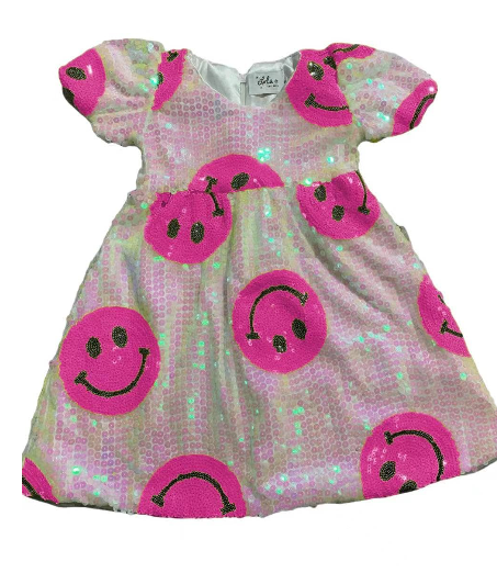 Pinkie Happy Emoji Sequin Dress