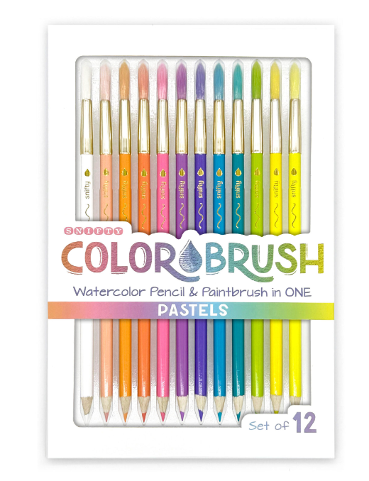 Pastel Colorbrush Watercolor Pencil & Paintbrush Set