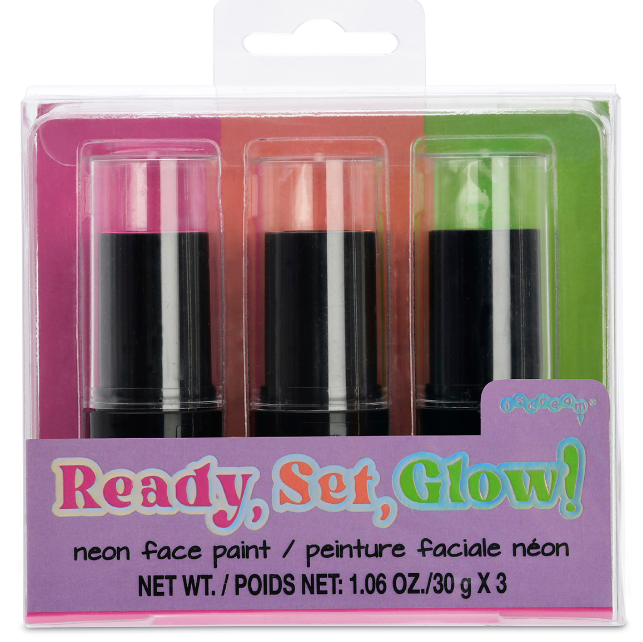 Ready, Set, Glow Neon Face Paint Set