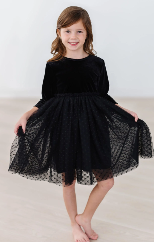 Black Velvet Tutu Dress