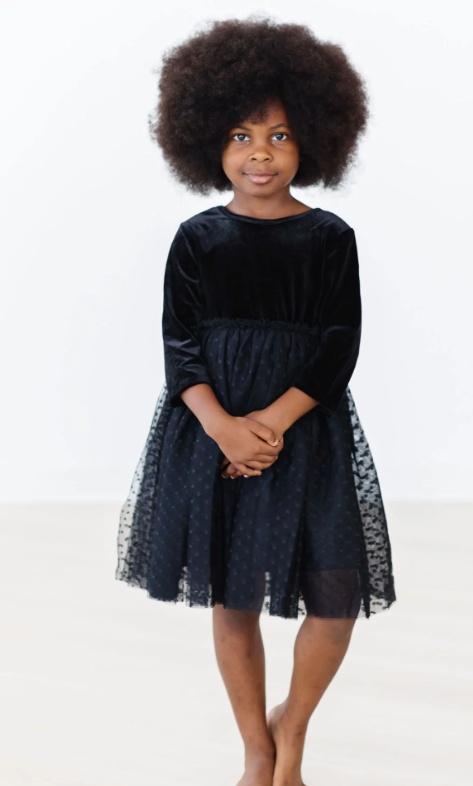 Black Velvet Tutu Dress