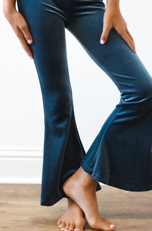 Denim Blue Velvet Bells
