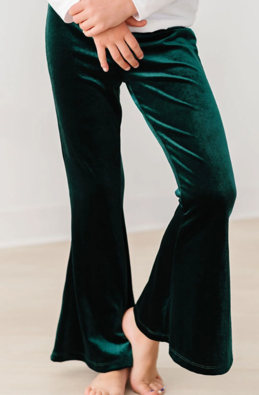 Hunter Green Velvet Bells