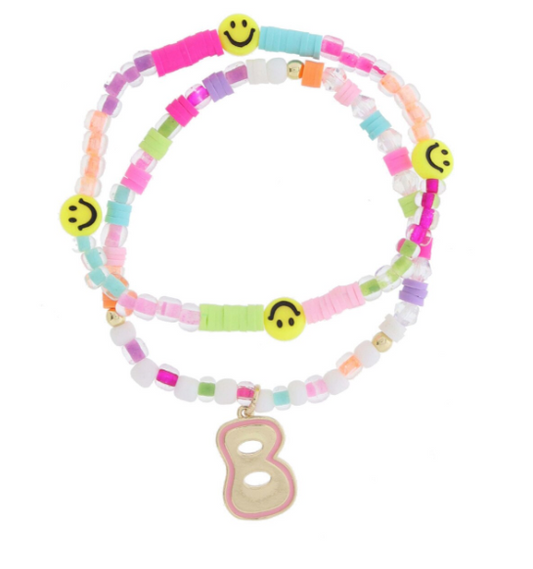 B Retro Bubble Beaded Bracelet Set