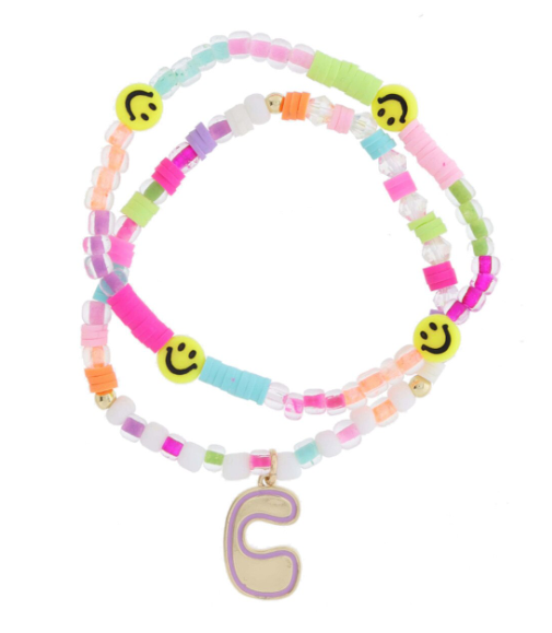C Retro Bubble Beaded Bracelet Set