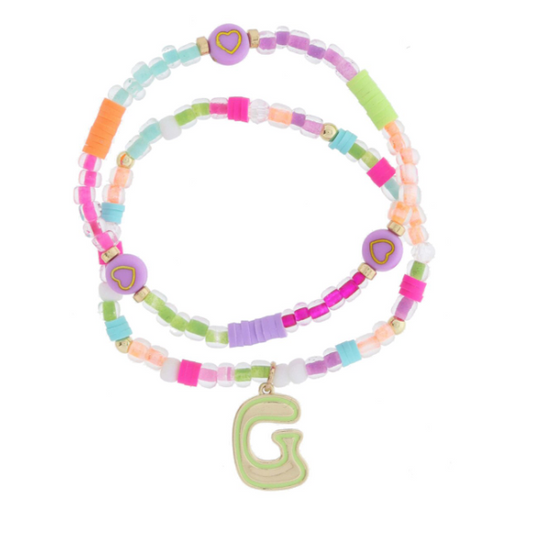 G Retro Bubble Beaded Bracelet Set