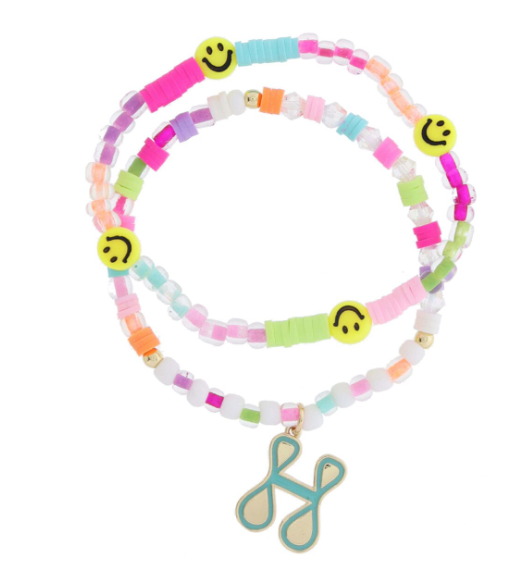 H Retro Bubble Beaded Bracelet Set