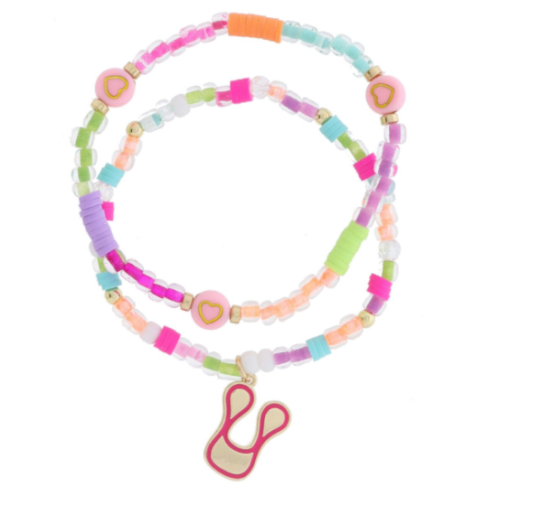 V Retro Bubble Beaded Bracelet Set
