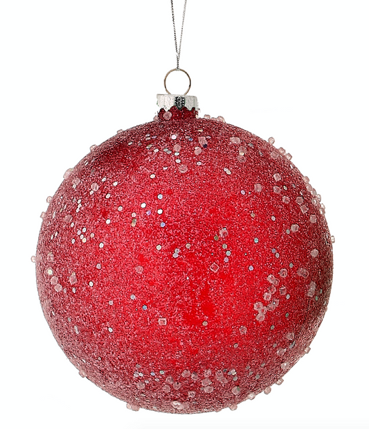 Red Ice Gumdrop Ornament | Medium