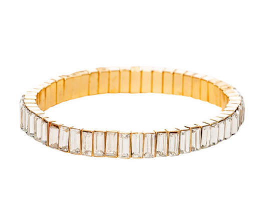 Rhinestone Baguette Stretch Bangle