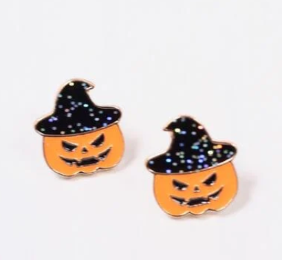 Superstitious Jack O Lantern Earrings