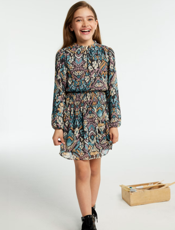 Girls Print Dress | 7981