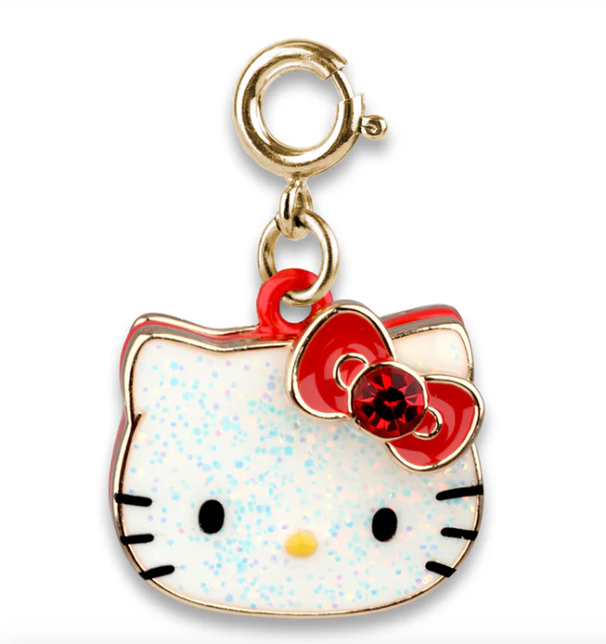 Gold Glitter Hello Kitty Charm