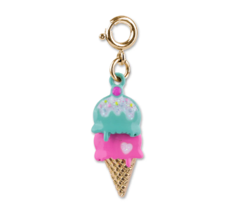 Gold Swivel Ice Cream Cone Charm