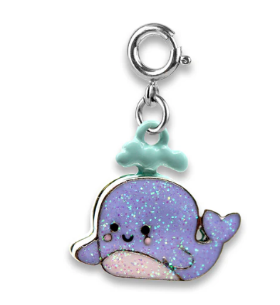 Glitter Whale Charm