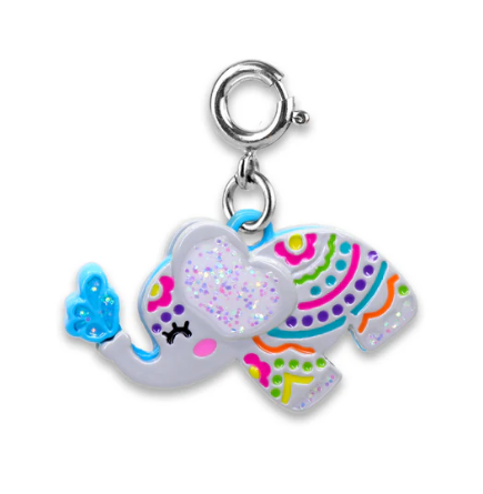 Glitter Elephant Charm