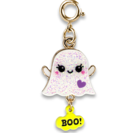 Gold Glitter Ghost Charm