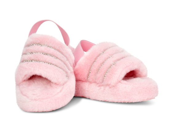 Pink Rhinestone Slippers