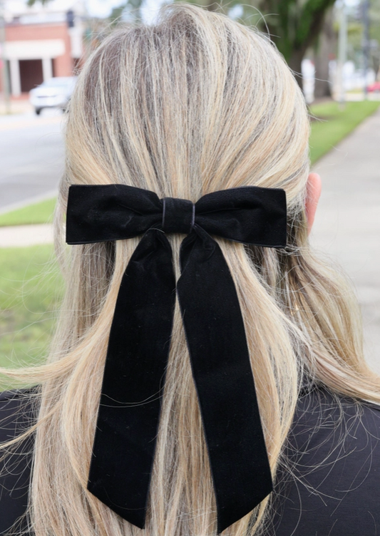 Black Velvet Bardem Hair Bow