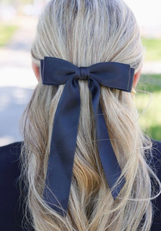 Black Gertrude Hair Bow