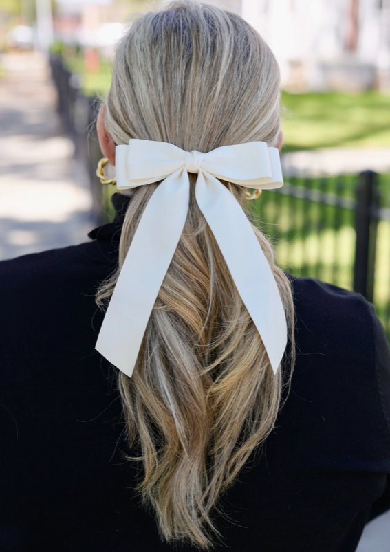 Cream Gertrude Hair Bow