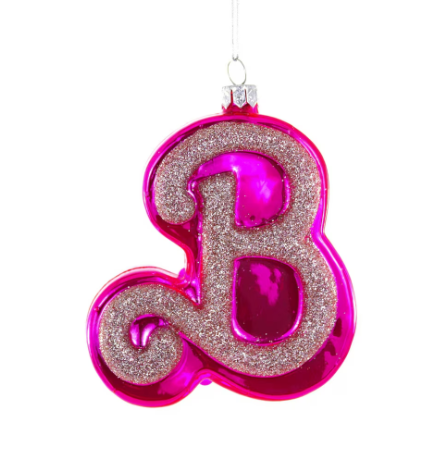 Pink B Ornament