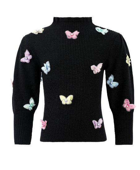 Butterfly Turtleneck Sweater