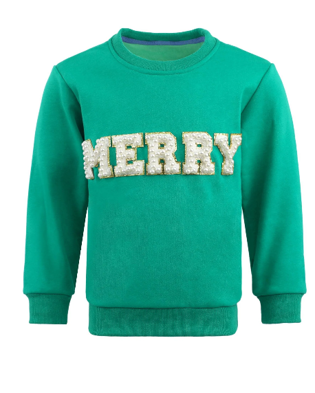 Green Merry Pearl Sweatshirt