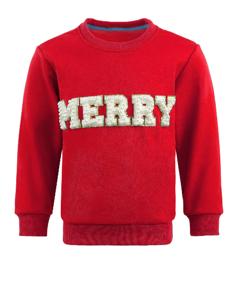 Red Merry Pearl Sweatshirt