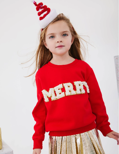 Red Merry Pearl Sweatshirt