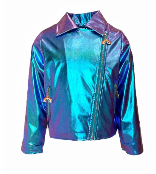 Metallic Rainbow Moto Jacket