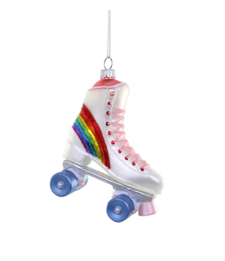 Rainbow Rollerskate Ornament