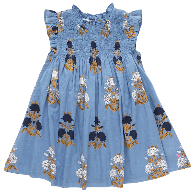 Stevie Dress | Blue Flowerette