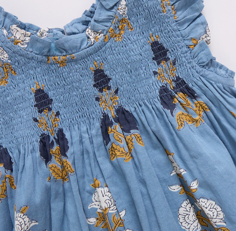 Stevie Dress | Blue Flowerette