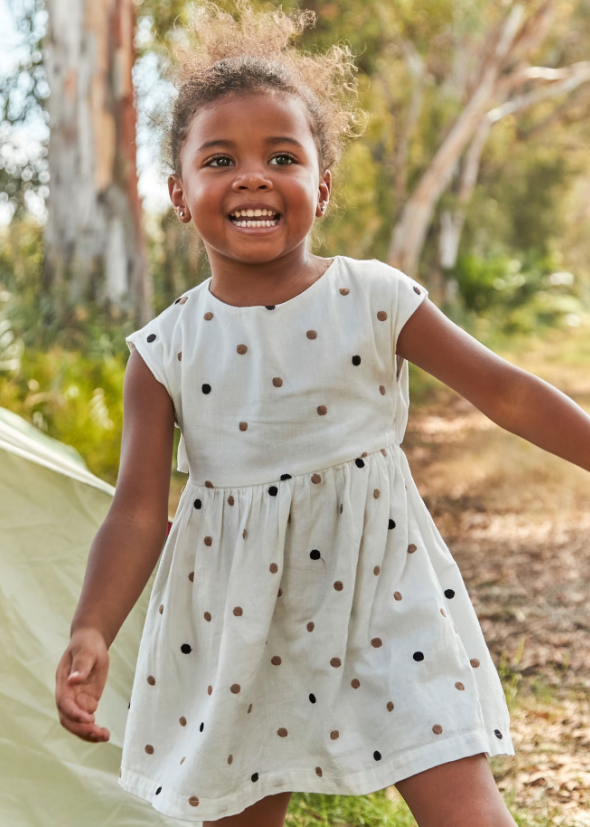 White Polka Dot Dress | 3921