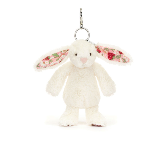 Blossom Cream Bunny 'Berry' Bag Charm