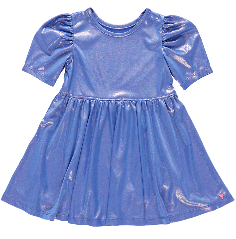 Blue Lame Laurie Dress