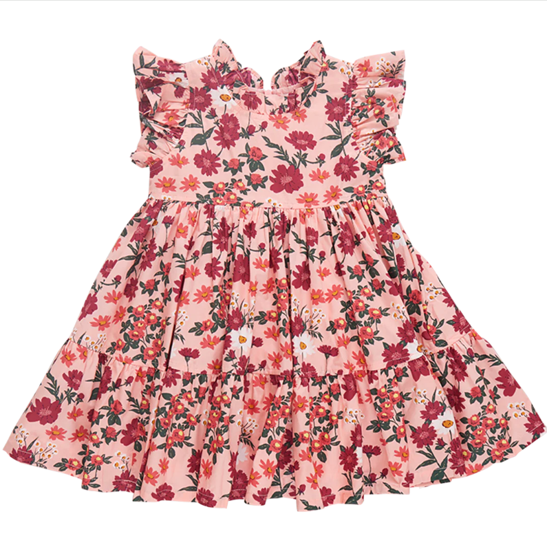 Pink Daisy Floral Jennifer Dress