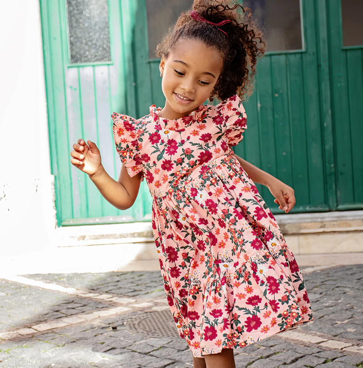 Pink Daisy Floral Jennifer Dress