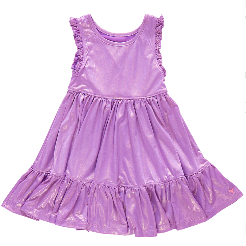 Purple Lame Kelsey Dress