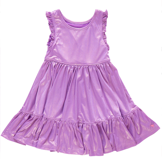 Purple Lame Kelsey Dress