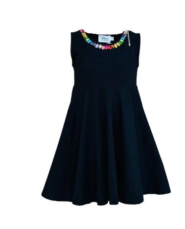 Black Rainbow Gems Tank Dress