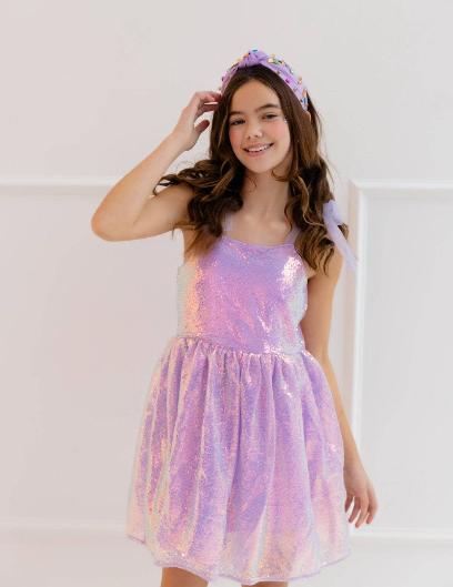 Lavender Sequin Tank Dress