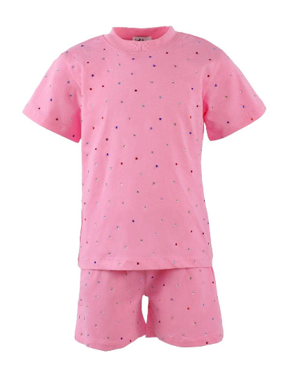 Pink Rainbow Gem Short Set