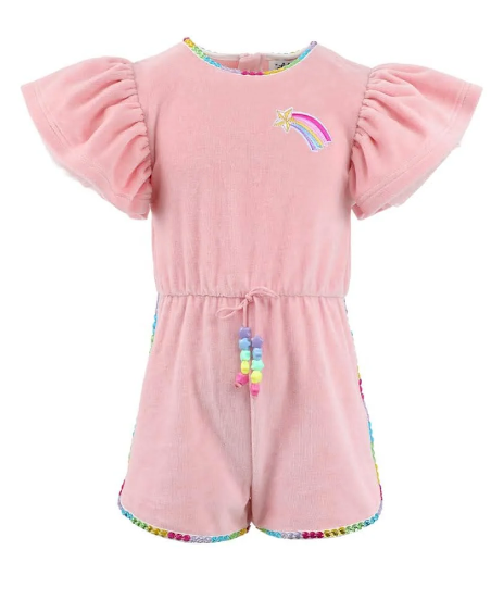 Velour Rainbow Gems Romper