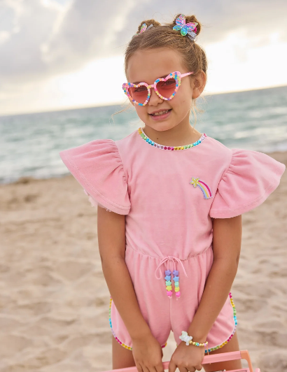 Velour Rainbow Gems Romper